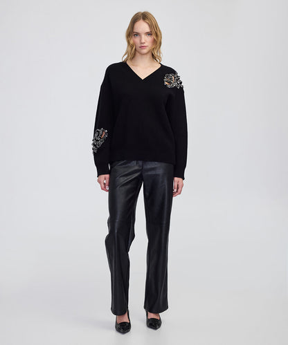 Embellished Knit Sweater