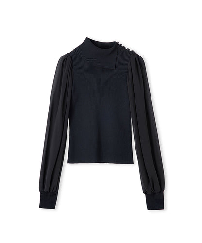 Mixed Media Knit Top