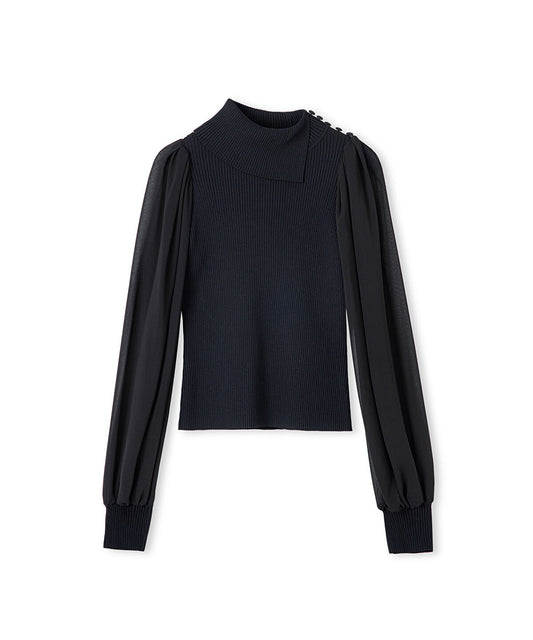 Mixed Media Knit Top