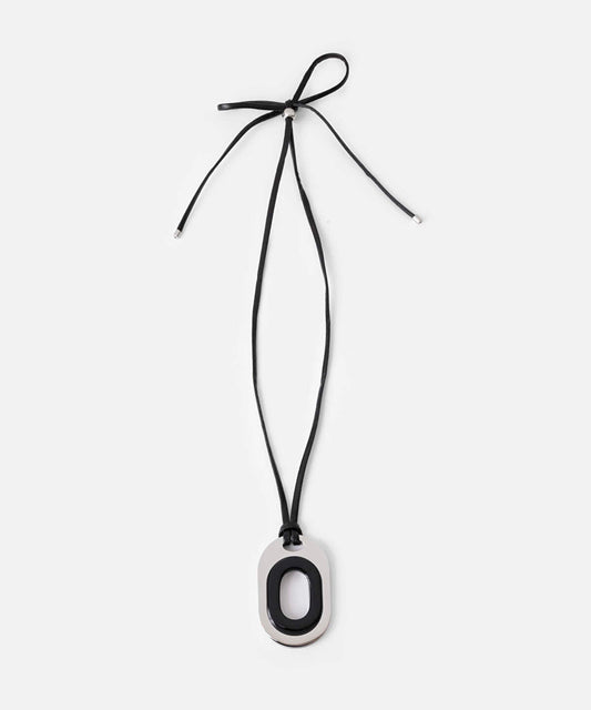Contrast Pendant Rope Necklace