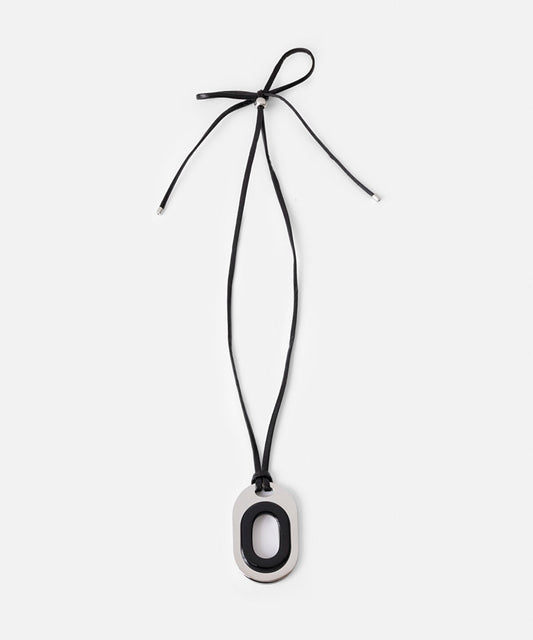 Contrast Pendant Rope Necklace