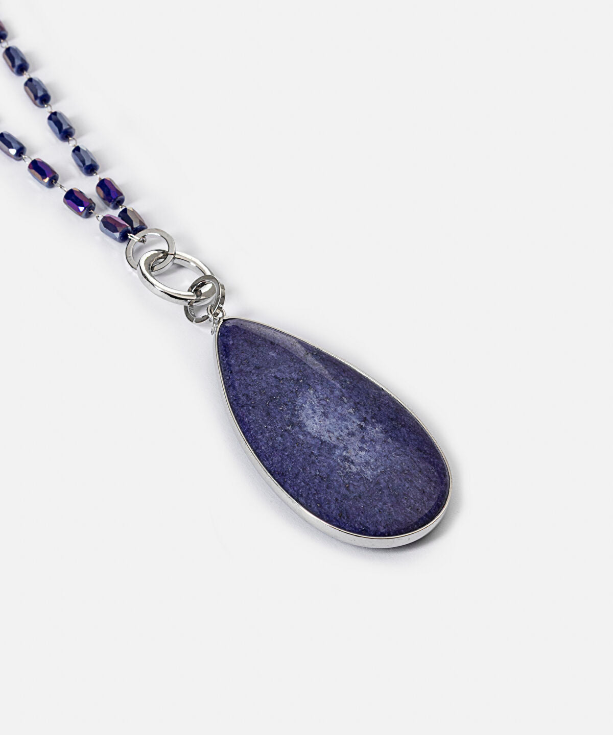 Glass Bead Drop Necklace 