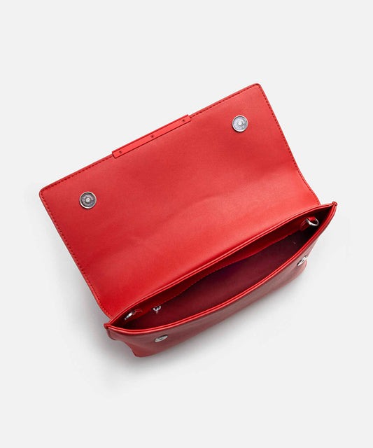 Leather-Effect Flap Bag