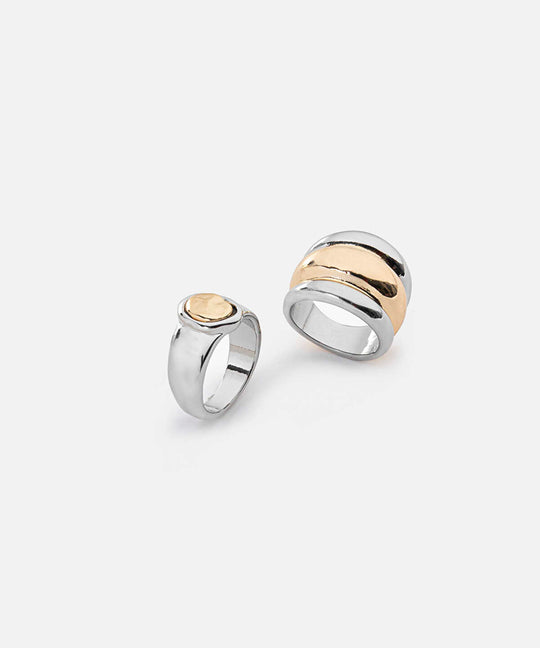 Pack of 2 Two-Tone Rings