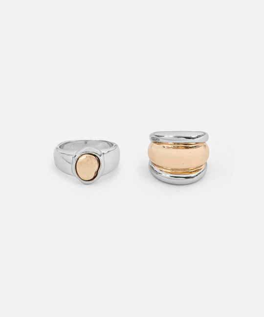 Pack of 2 Two-Tone Rings