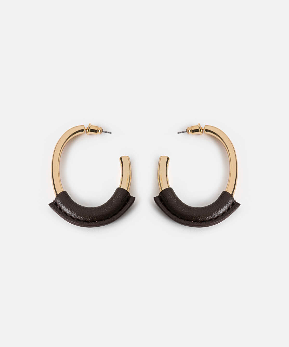 Zoomed Contrast Hoop Earrings