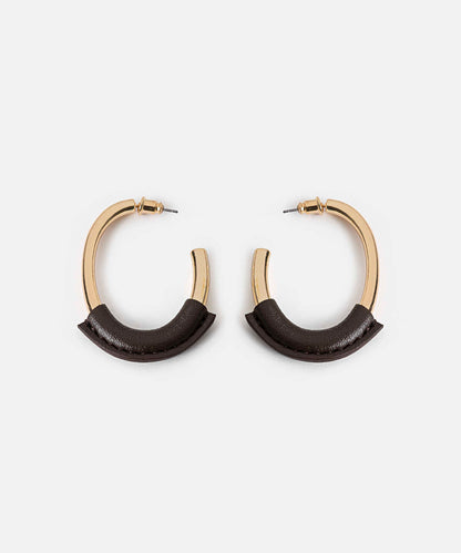 Contrast Hoop Earrings