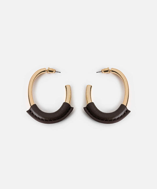 Contrast Hoop Earrings