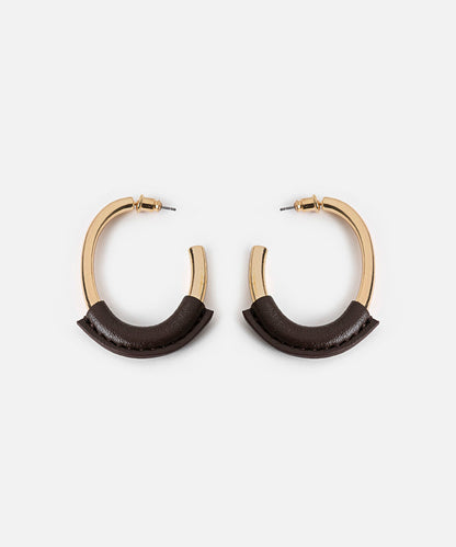 Contrast Hoop Earrings