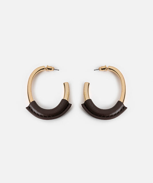 Contrast Hoop Earrings