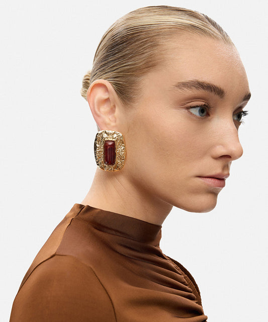 Textured Contrast Earrings