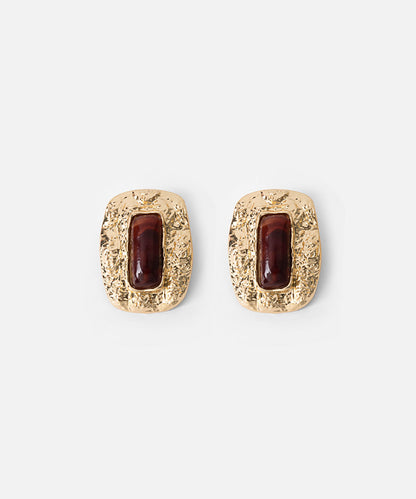 Textured Contrast Earrings