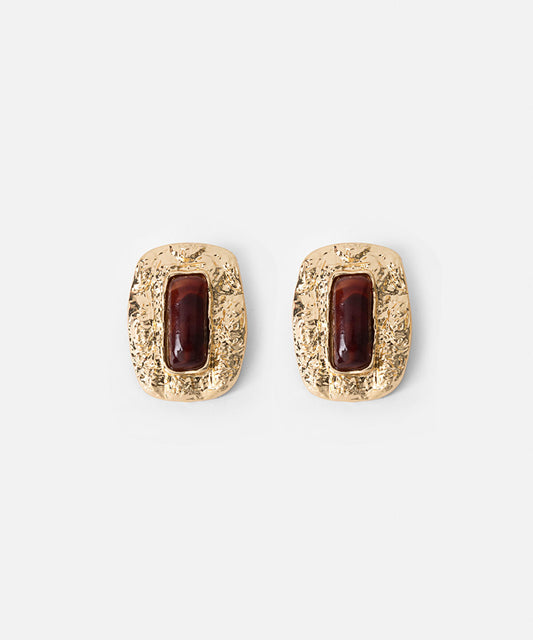 Textured Contrast Earrings