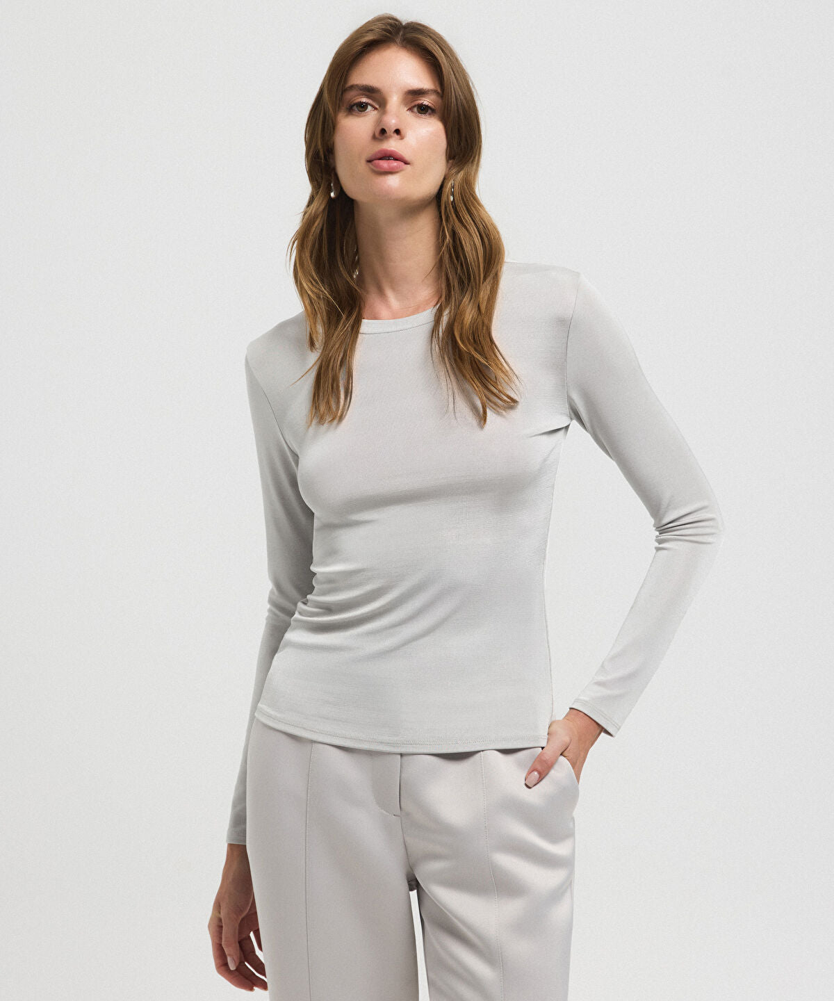 Zoomed Crew Neck Basic T-Shirt