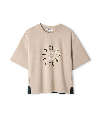 Mixed T-Shirt with Slogan Print
