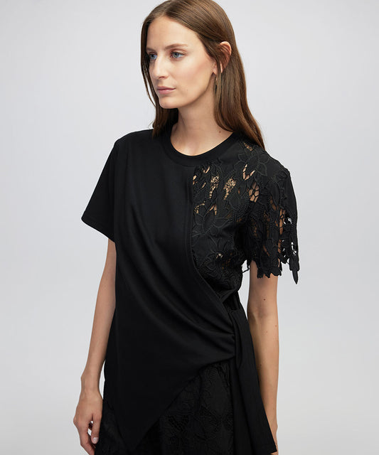 Mixed Asymmetric T-Shirt 