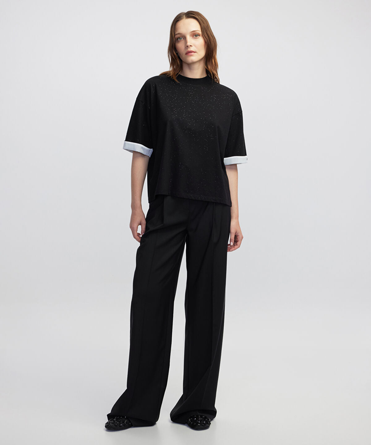 Zoomed Embroidered Color-Block T-Shirt