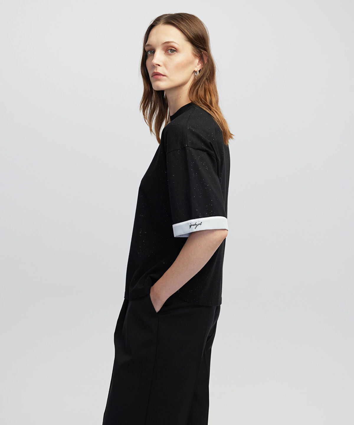 Zoomed Embroidered Color-Block T-Shirt