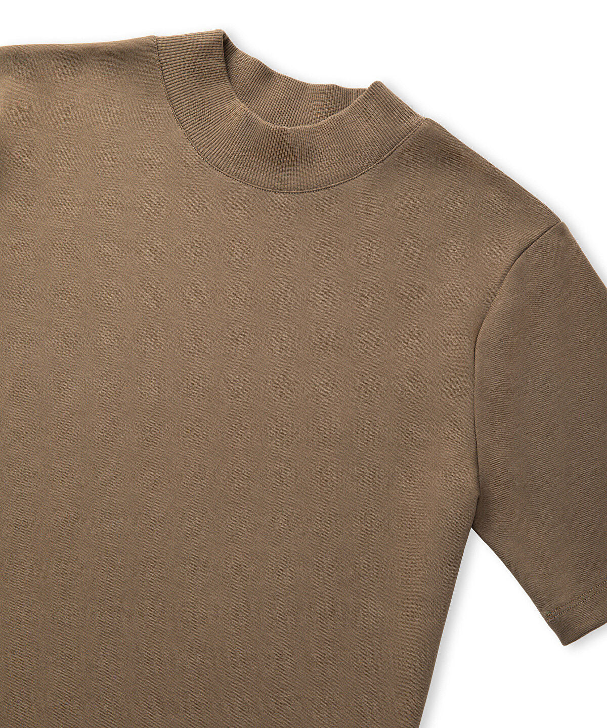 Zoomed Ribbed Neck T-Shirt