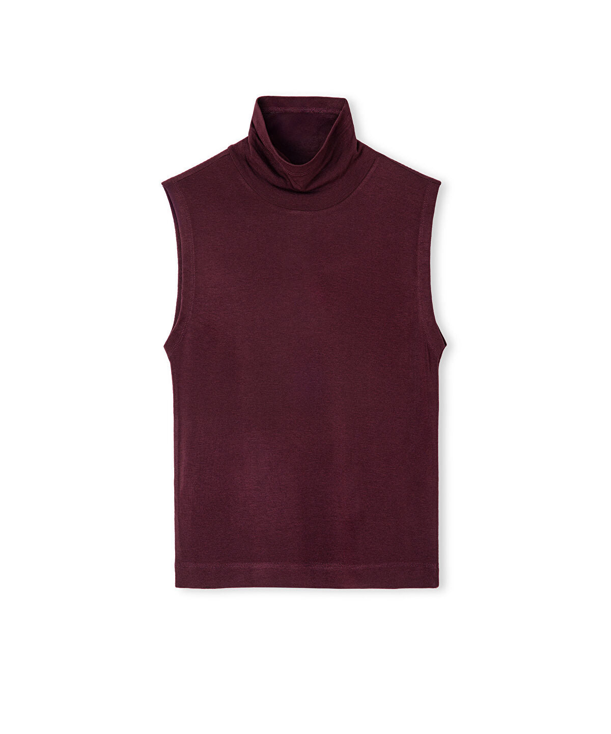 Zoomed High-Neck Basic T-Shirt