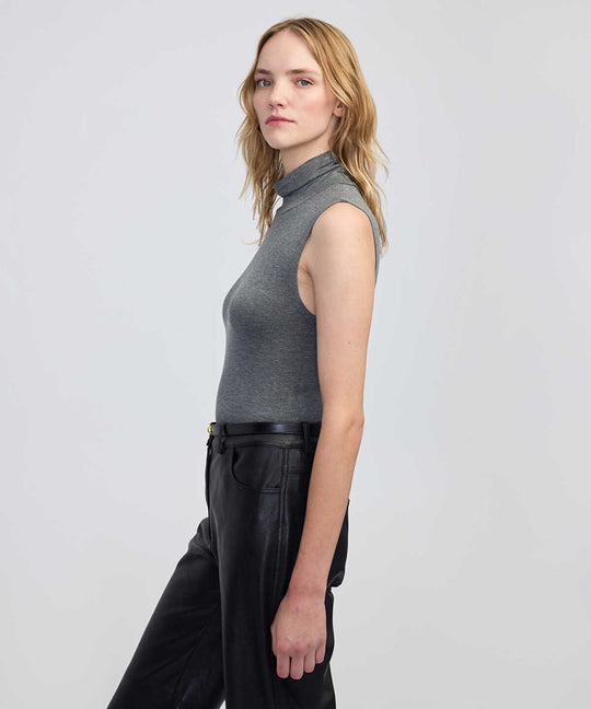 High-Neck Basic T-Shirt