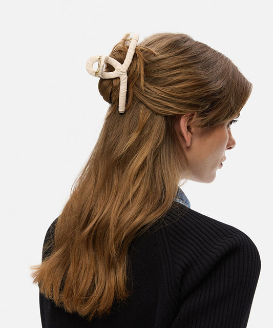 Leather-Effect Hair Clip