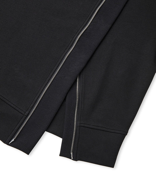 Sweatshirt with Asymmetric Zipper
