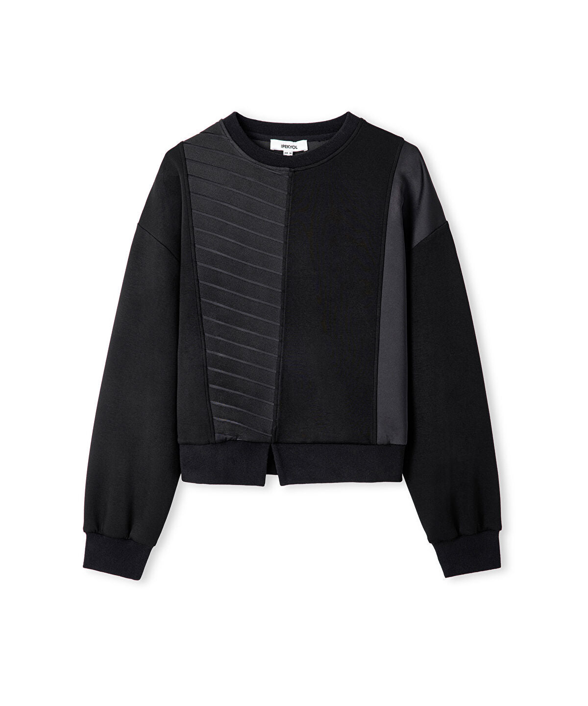 Zoomed Contrast Textured Sweatshirt