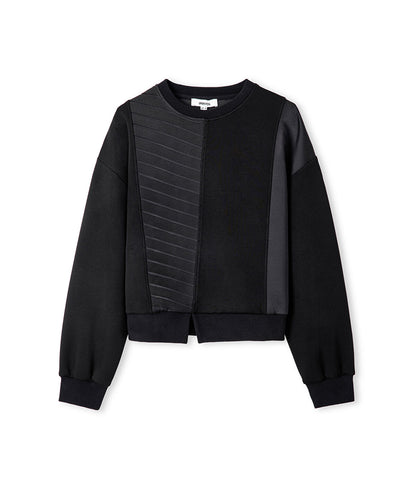 Contrast Textured Sweatshirt