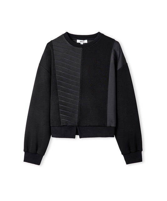 Contrast Textured Sweatshirt