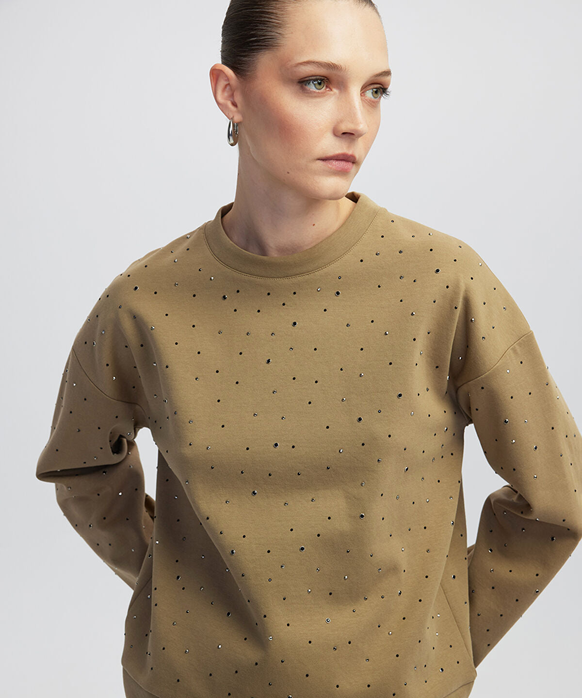 Zoomed Rhinestone Sweatshirt
