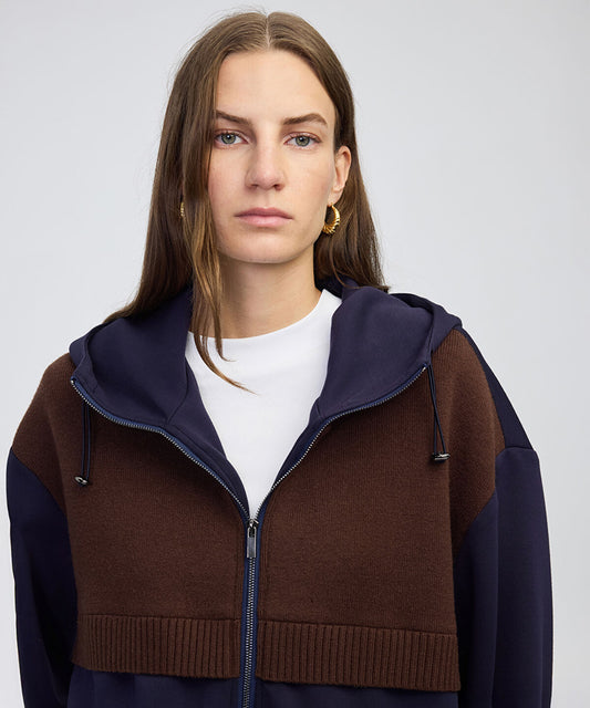 Mixed Hooded Sweatshirt