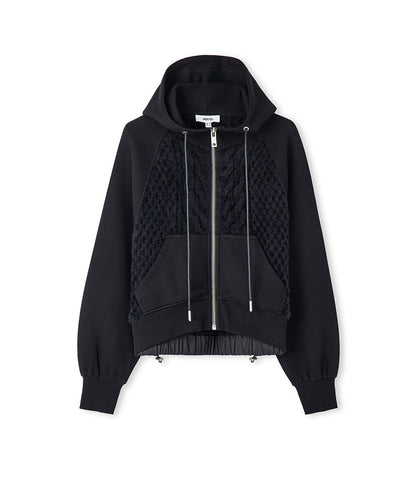 Adjustable Waist Mixed Sweatshirt