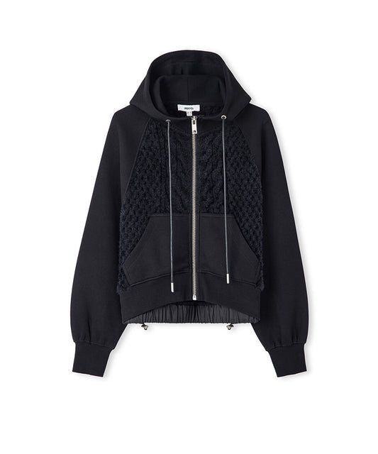 Adjustable Waist Mixed Sweatshirt