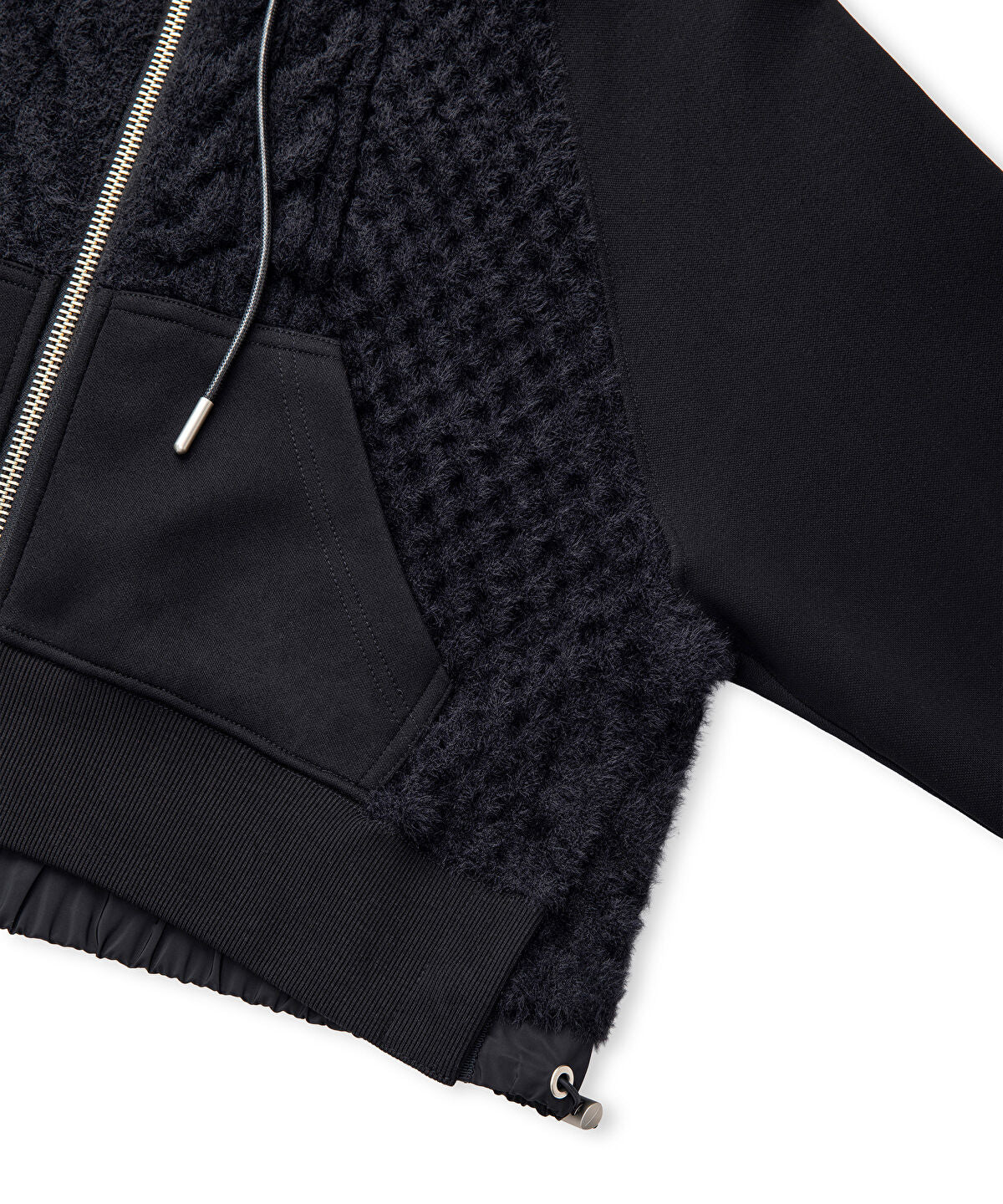 Adjustable Waist Mixed Sweatshirt