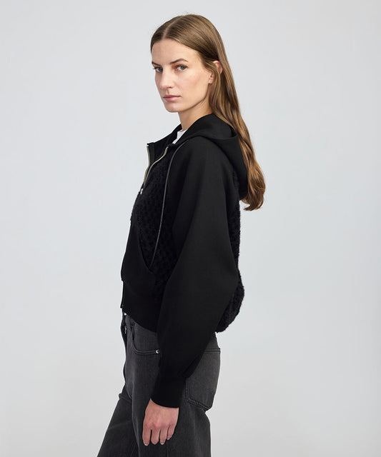 Adjustable Waist Mixed Sweatshirt