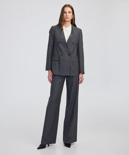 Button-Back Raw-Edge Blazer