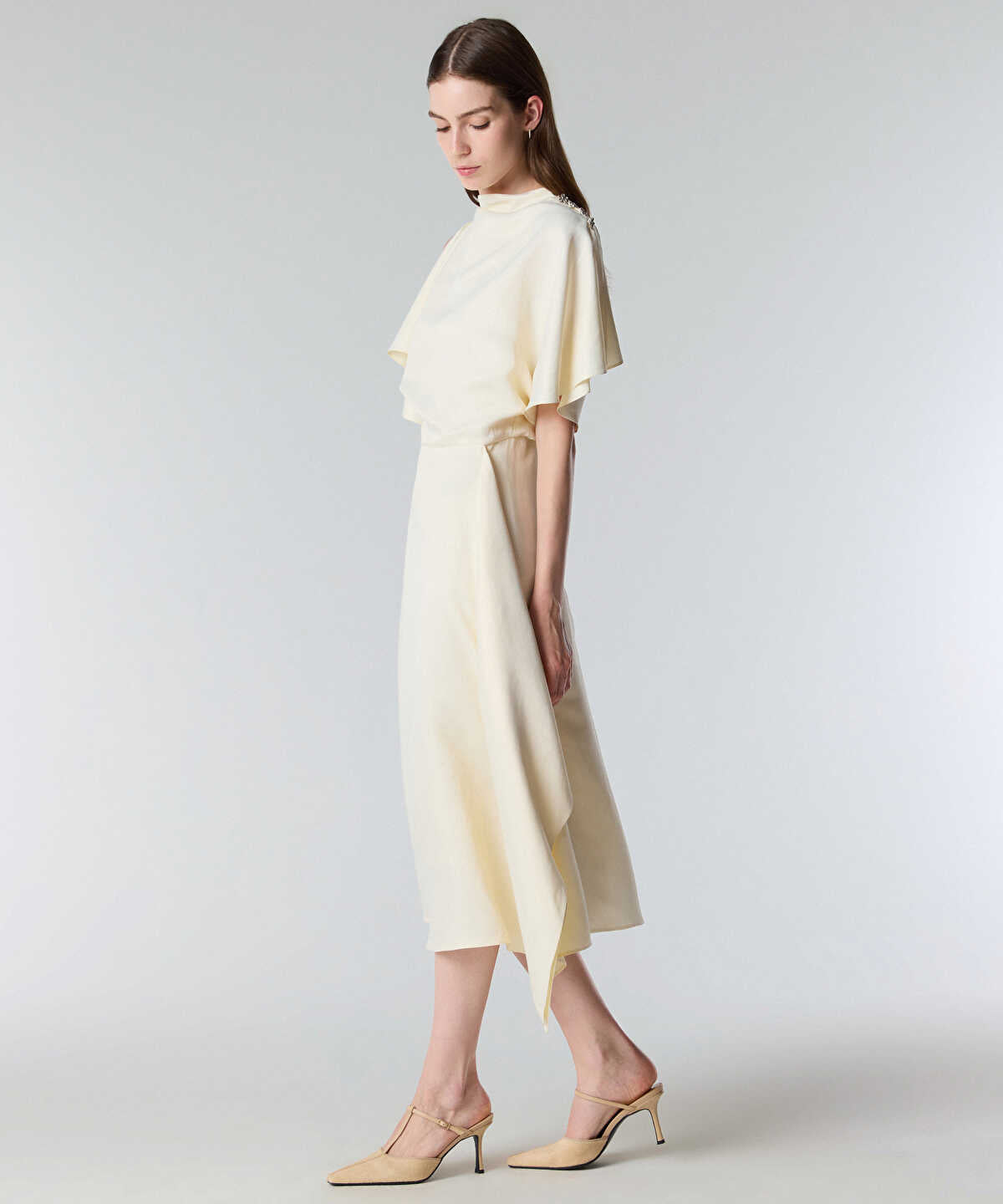 Embellished Asymmetric Dress