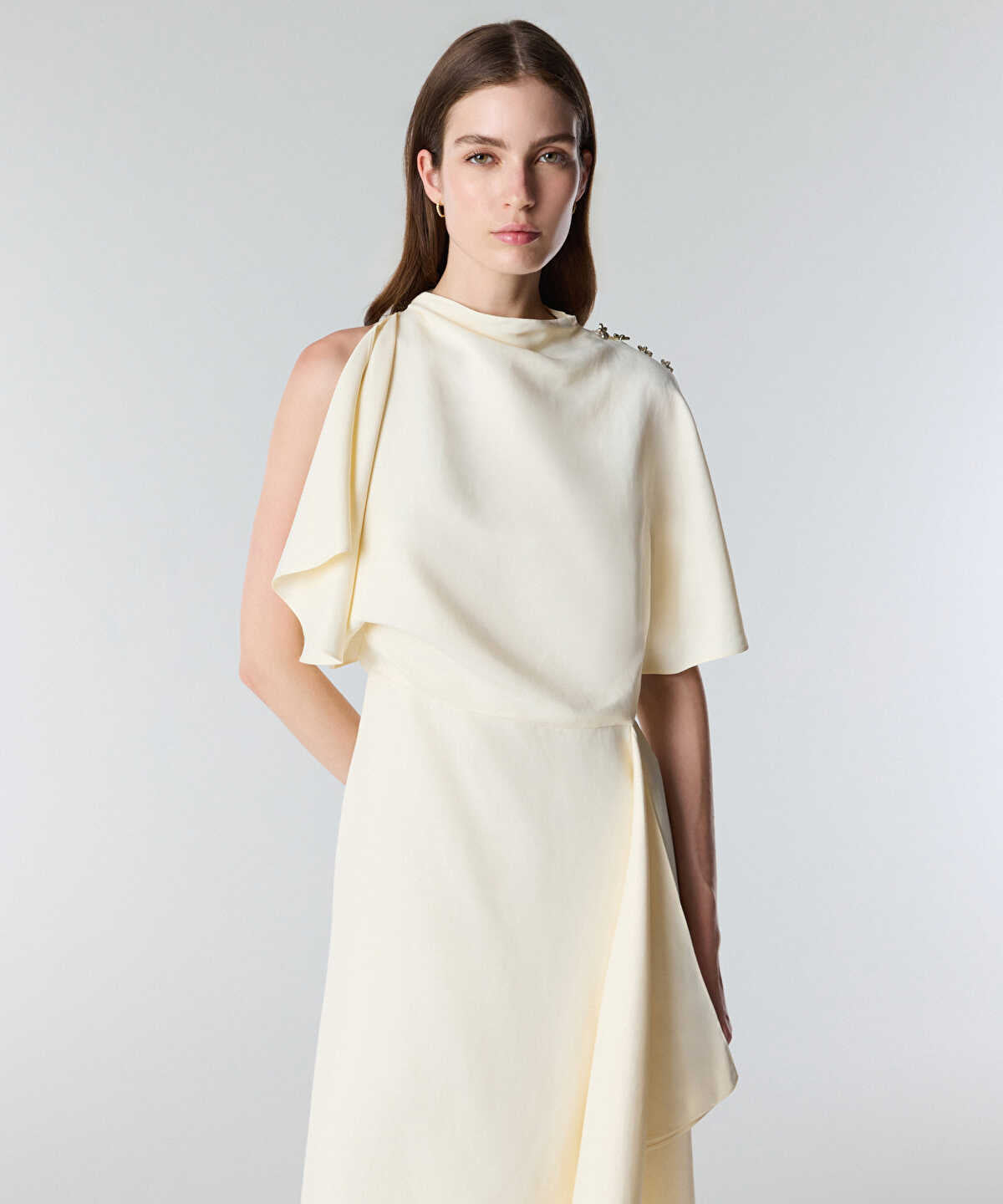 Zoomed Embellished Asymmetric Dress