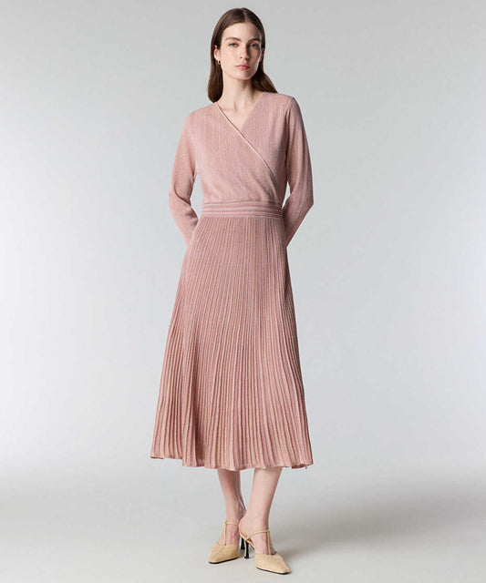 Lurex Knit Wrap Dress