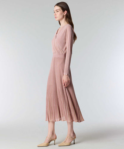 Lurex Knit Wrap Dress