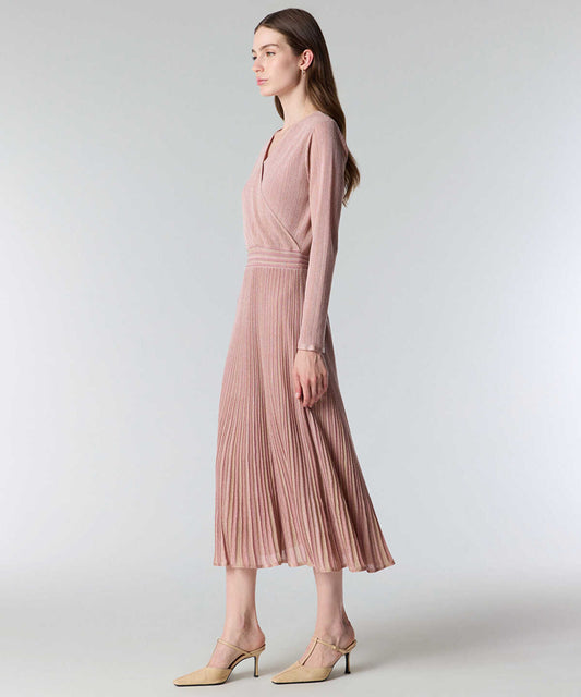 Lurex Knit Wrap Dress