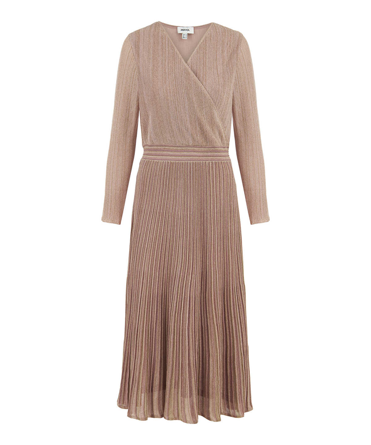 Zoomed Lurex Knit Wrap Dress