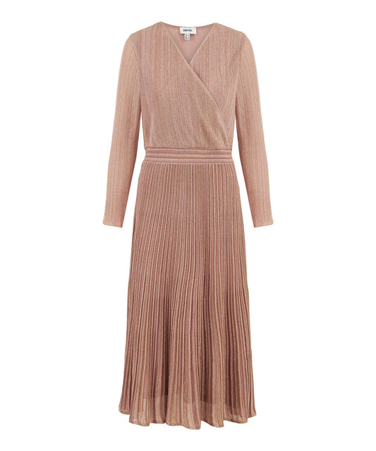 Lurex Knit Wrap Dress