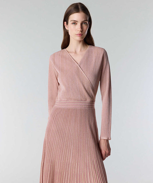 Lurex Knit Wrap Dress