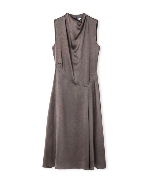 Cowl-Neck Midi Dress