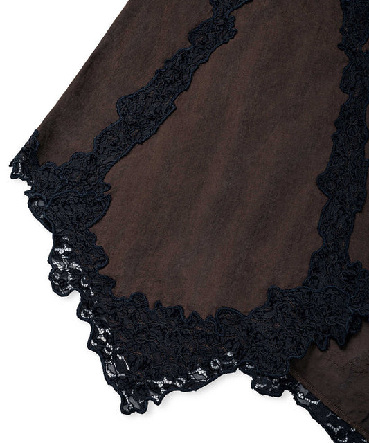 Lace-Trim V-Neck Dress