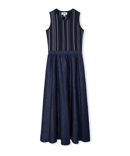 Two-Piece Effect Midi Dress