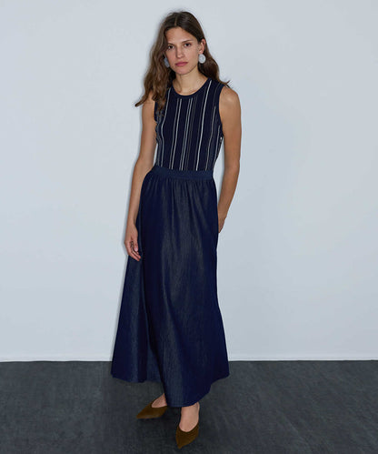 Two-Piece Effect Midi Dress
