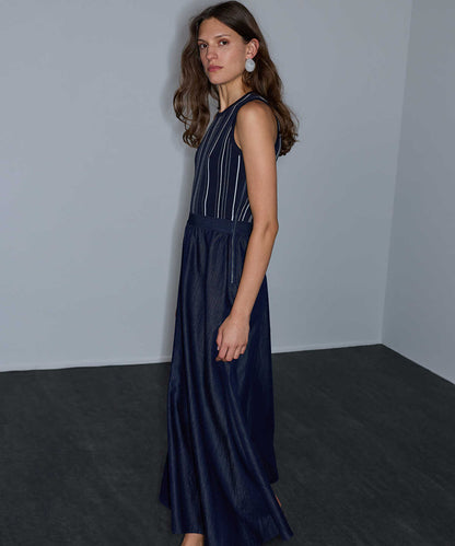 Two-Piece Effect Midi Dress